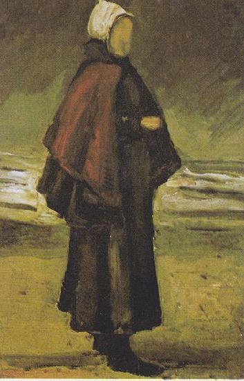 Vincent Van Gogh Fisherman's wife on the beach china oil painting image